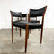 Mid Century Vintage Set Of 4 Parker Dining Chairs - New Italian Leather Upholstery