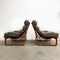 Tessa T4 Leather Mid Century Armchairs Priced Individually