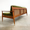 Parker Early 1960s Rattan Back Mid Century Restored Sofa