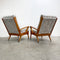 Pair of Mid Century Timber Frame Armchairs - Price for the pair