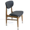 Set Four Mid Century Matchstick Back Dining Chairs - New Upholstery