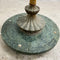 Vintage Brass and Green Marble Standard Lamp and Shade