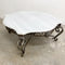 Vintage Wrought Iron & Marble Coffee Table