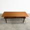 Parker Mid Century Coffee Table With Rattan Shelf
