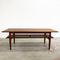 Parker Mid Century Coffee Table With Rattan Shelf