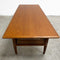 Parker Mid Century Coffee Table With Rattan Shelf