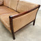 Danish Tan Leather Three Seater Lounge