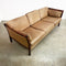 Danish Tan Leather Three Seater Lounge
