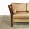 Danish Tan Leather Three Seater Lounge