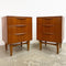 Pair Of Mid Century Teak Bedside Tables