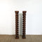 Pair of Antique Cedar Barley Twist Columns