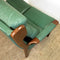 Mid Century Sage Green Leather Tessa Delmont 2 seater Lounge