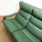 Mid Century Sage Green Leather Tessa Delmont 2 seater Lounge
