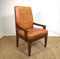 Rustic Oversize Leather and Teak Chairs