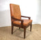 Rustic Oversize Leather and Teak Chairs