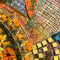 Mid Century Modern Abstract Mosaic Tile and Pasto Oil painted Artwork