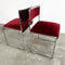 Set 4 1980’s Chrome & Velvet Dining Chairs