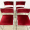 Set 4 1980’s Chrome & Velvet Dining Chairs