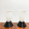 Pair Vintage 1990’s Post Modern Glass Table Lamps