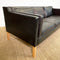Vintage Mid Century Danish ‘Petrol Black ‘ 3 Seater Lounge Sofa