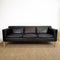 Vintage Mid Century Danish ‘Petrol Black ‘ 3 Seater Lounge Sofa