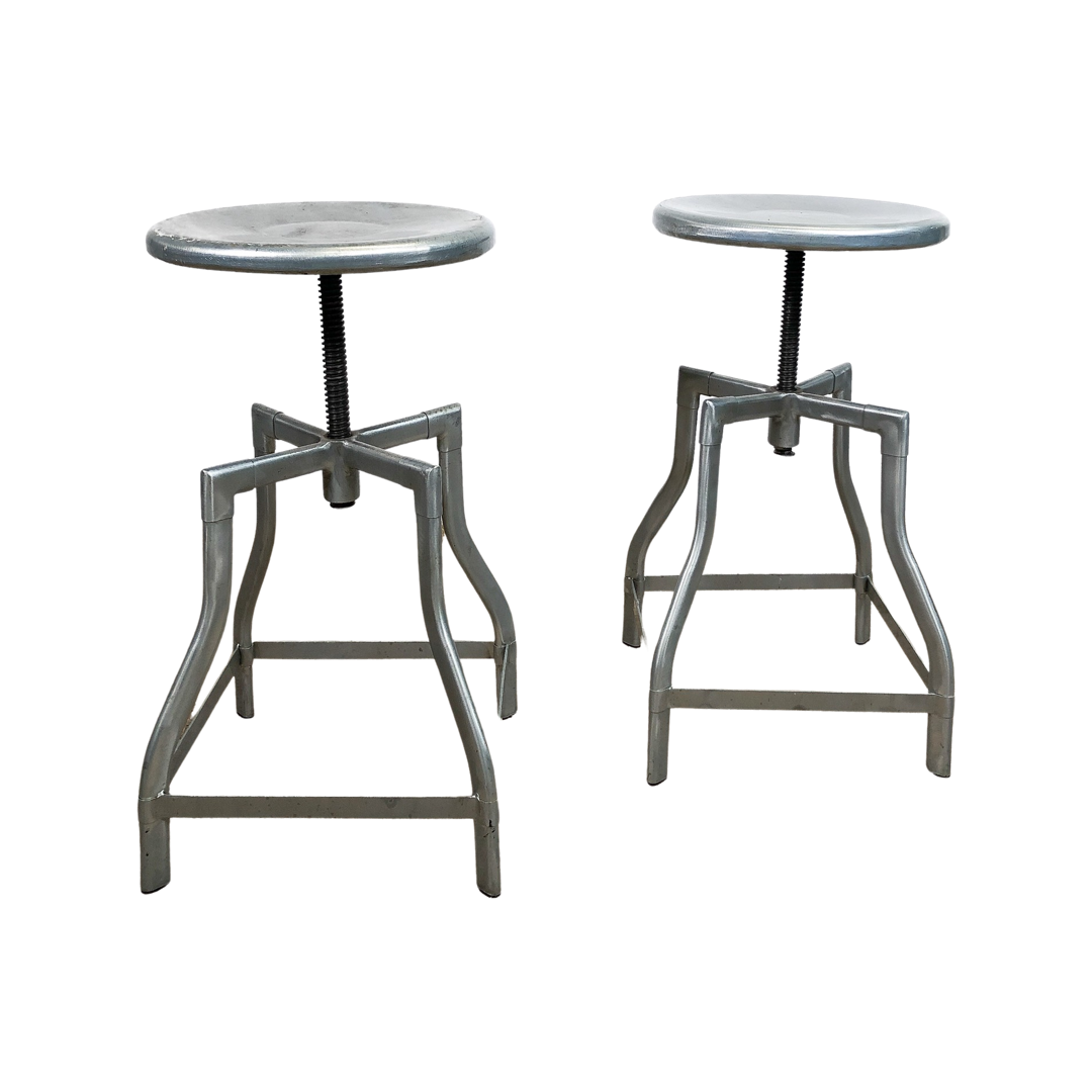 Pair of Vintage Modernist Industrial Stools