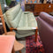 Vintage Tessa Executive Suite Fred Lowen Sage Green Leather Lounge