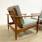 Parker 110 Wrap Around Mid Century Armchair With Rattan Back Fully Restored Priced Individually