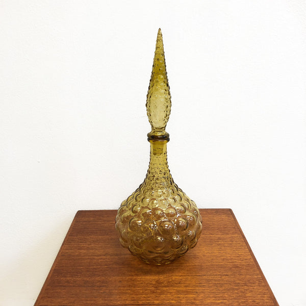 Mid Century Glass Genie Decanter Bottle