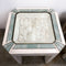Pair Maitland Smith Tessallated Fossil Stone Clad Brass Side Tables