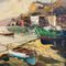 Vintage Mid Century Italian Oil Painting By S Stilio