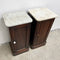 Pair of Antique Marble Top Bedside Cabinets c1880