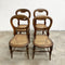 Set of Four 1890s Antique Rattan Caned Seat Dining Chairs