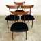 Mid Century Danish Rosewood Paddle Back Dining Chairs