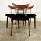 Mid Century Danish Rosewood Paddle Back Dining Chairs