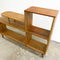 Mid Century Solid Oak Stepped Shelves Bookshelf C1950