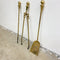 Set of Three Antique Brass Fire Tools