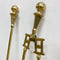 Set of Three Antique Brass Fire Tools