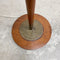 Mid Century Maple Floor Lamp With Brass Details