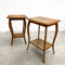 Pair Of Antique Oak 1920's Side Table Plant Stands