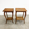 Pair Of Antique Oak 1920's Side Table Plant Stands