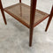 Mid Century Teak Bedside With Rattan Shelf