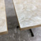 1960's Mid Century Custom Made Capiz Shell & Brass Side Tables