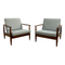 Parker 110 Wrap Around Mid Century Armchair With Rattan Back Fully Restored Priced Individually