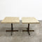 1960's Mid Century Custom Made Capiz Shell & Brass Side Tables