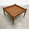 Parker Footstool Side Table With Leather Cushion