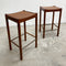 Pair Of Parker Mid Century Teak Bar Stools