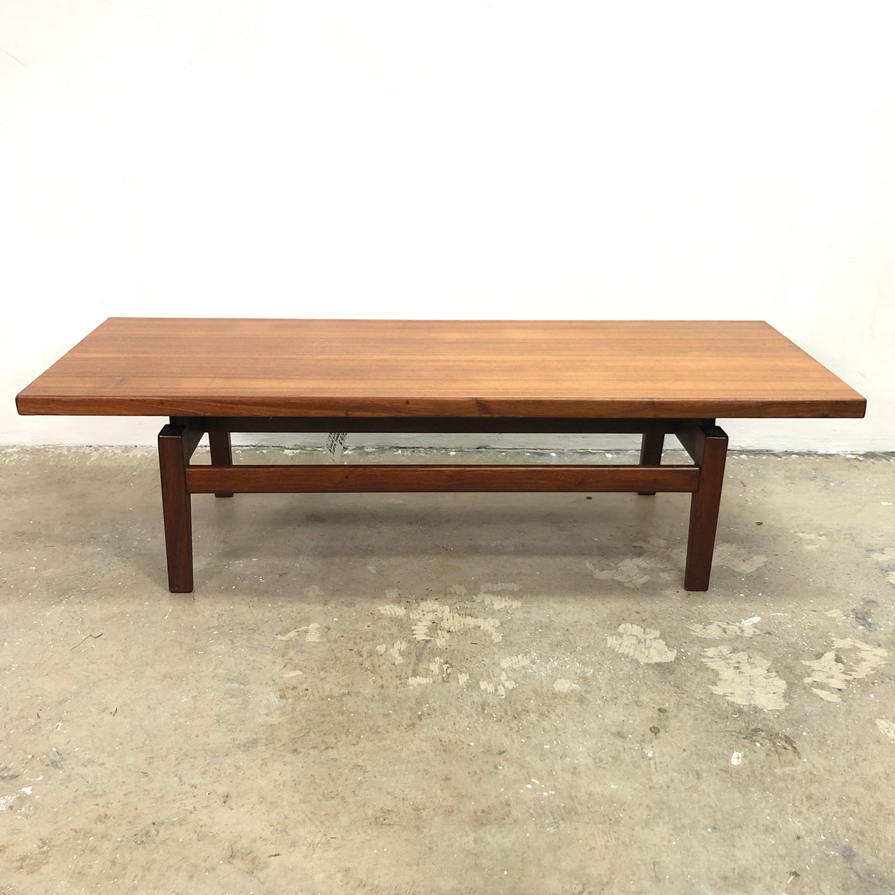 Mid Century Black Wood Sofa Table c1970