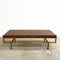 Restored Mid Century Walnut and Brass Coffee Table C1950
