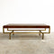 Restored Mid Century Walnut and Brass Coffee Table C1950